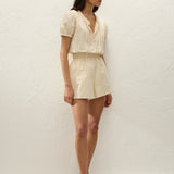 Faithfull - Roma Playsuit Butter Textured Gingham