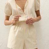 Faithfull - Roma Playsuit Butter Textured Gingham