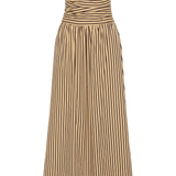 Faithfull - Vera Maxi Dress Carmen Stripe Sand Cedar