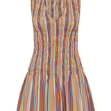 Faithfull - Palomar Mini Dress Agua Stripe Mustard