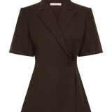 Faithfull - Enna Short Sleeve Blazer Chocolate - Final Sale