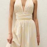 Faithfull - Lido Maxi Dress Butter Textured Gingham