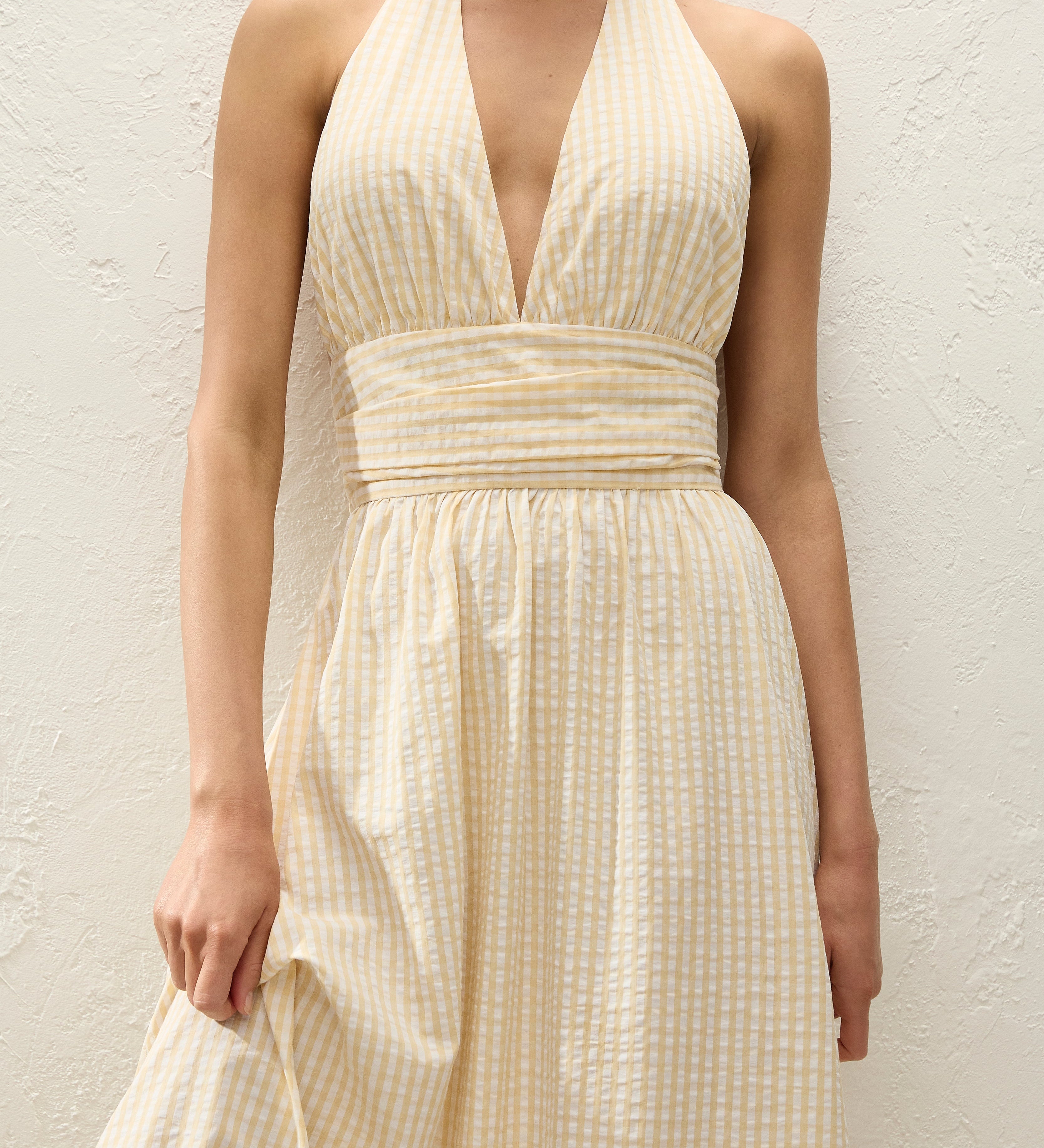 Faithfull - Lido Maxi Dress Butter Textured Gingham