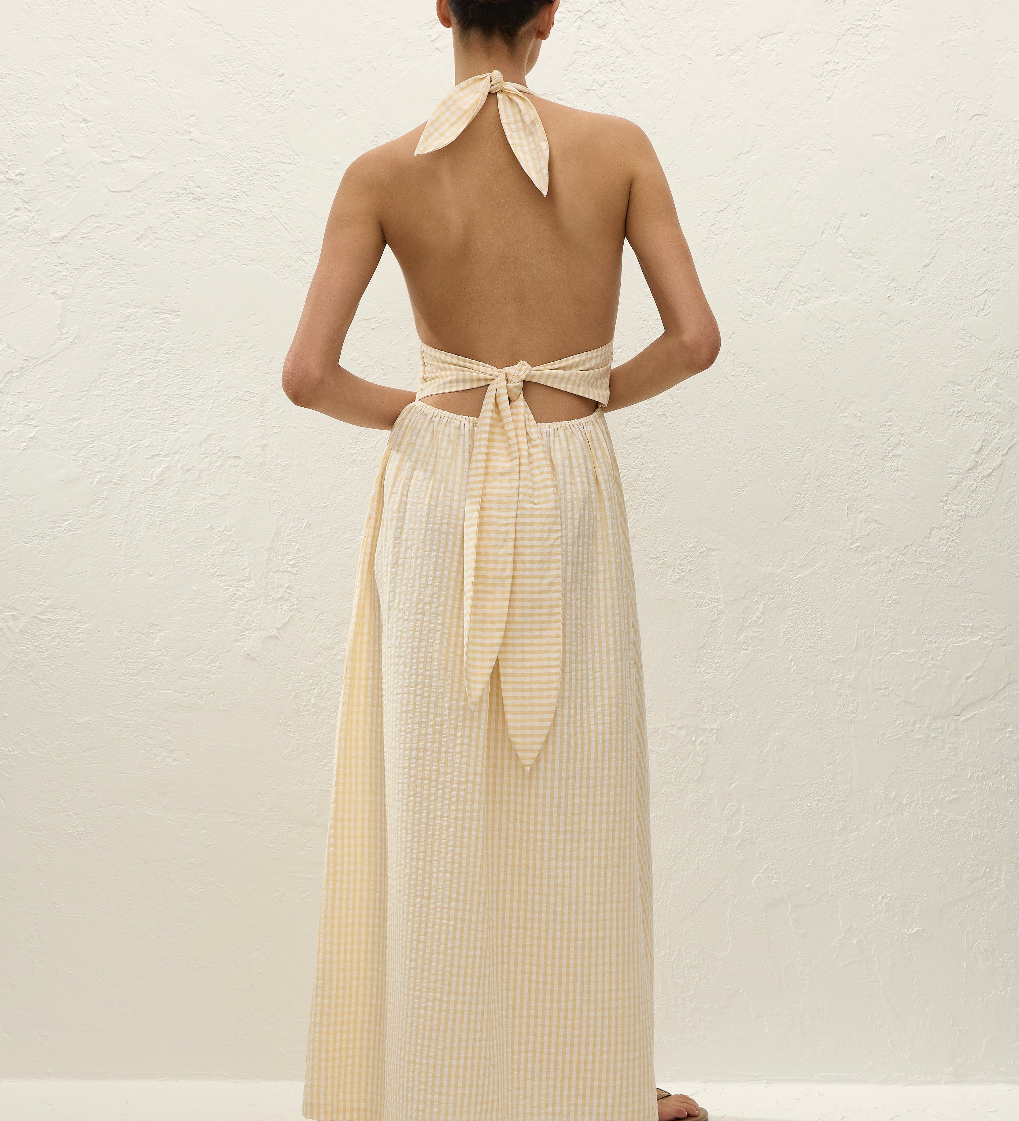 Faithfull - Lido Maxi Dress Butter Textured Gingham