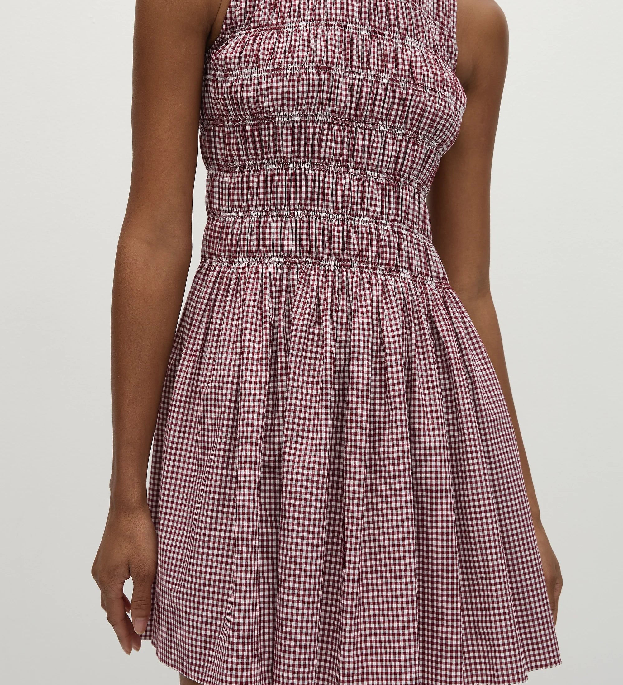 Faithfull - Heidi Mini Dress Gingham Deep Red - Final Sale