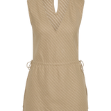 Faithfull - Selan Top Pinstripe Fawn White