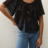 Faithfull - Mitla Top Rosa Broderie Black