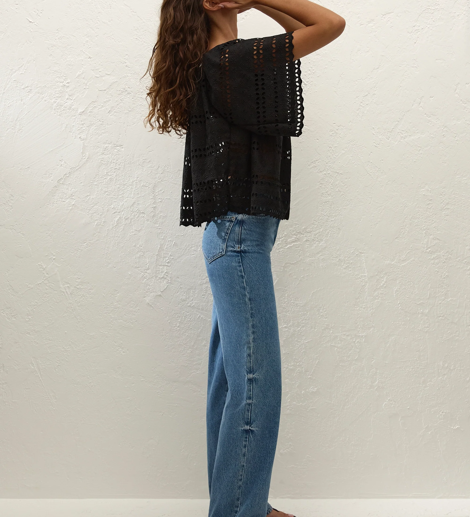 Faithfull - Mitla Top Rosa Broderie Black
