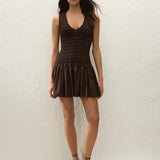 Faithfull - Palomar Mini Dress Espresso