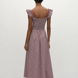 Faithfull - Eudora Midi Dress Gingham Deep Red