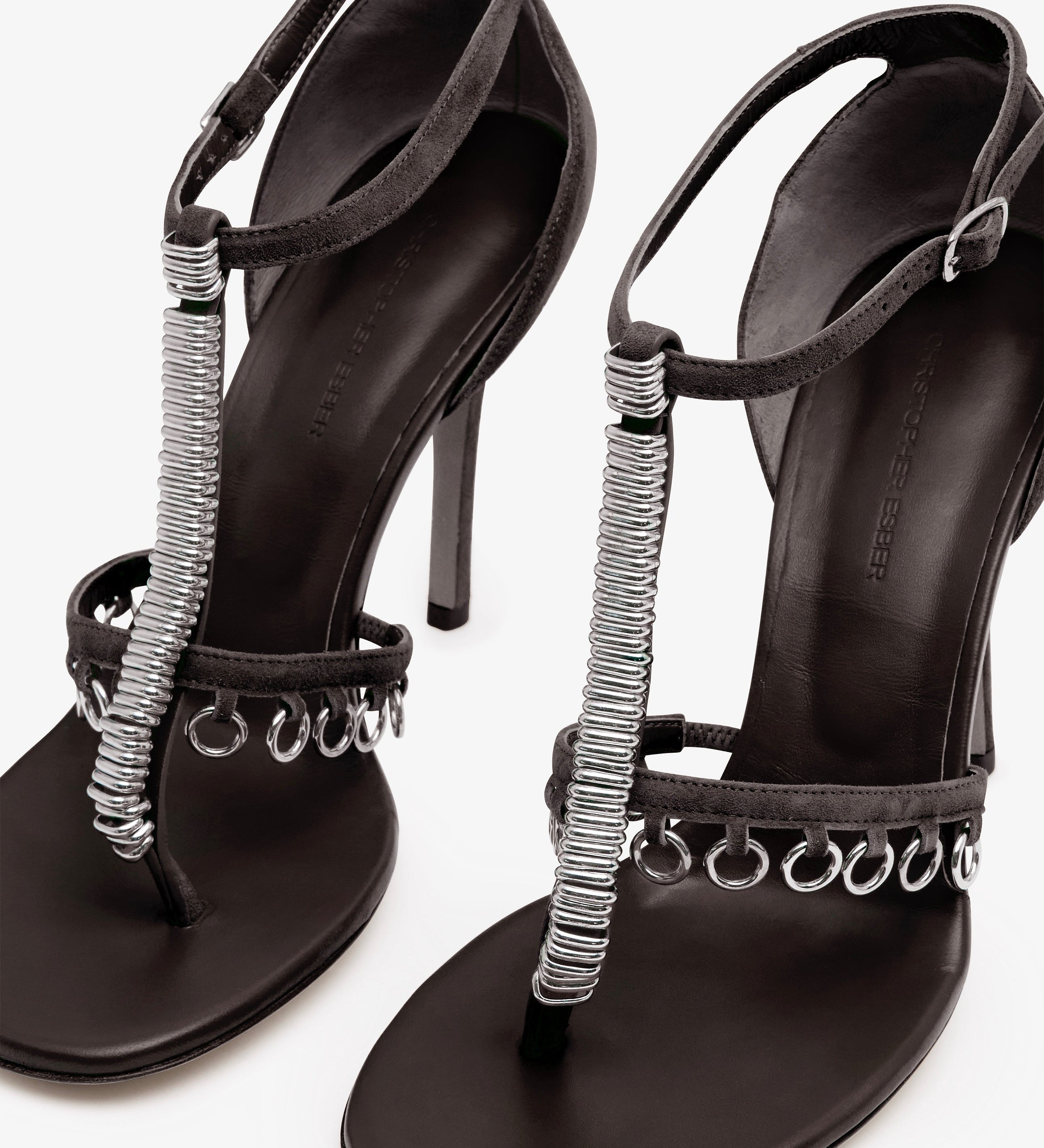Christopher Esber - Ludo Pierced Suede Heel