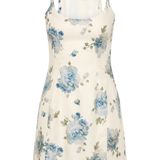 Faithfull - Sanne Mini Dress Cecile Floral Pale Blue