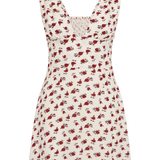Faithfull - Mela Mini Dress Hazy Rose Deep Red