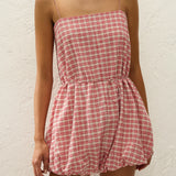 Faithfull - Riatto Playsuit Vintage Red Check