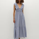 Faithfull - Hedda Maxi Dress Helle Stripe Vintage Navy - Final Sale