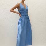 Faithfull - Saja Maxi Dress Venice Blue