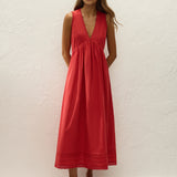 Faithfull - Jovita Midi Dress Red