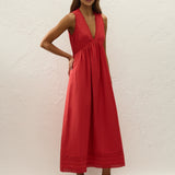Faithfull - Jovita Midi Dress Red