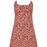 Faithfull - Pau Mini Dress Peony Stamp Garnet - Final Sale