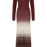 Faithfull - Idun Maxi Dress Accordion Stripe Bordeaux