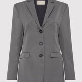 St. Agni - Homme Belted Blazer - Pewter Grey