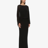 Christopher Esber - Lattice Lace Silk Blouson Long Dress