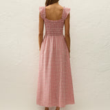 Faithfull - Eudora Midi Dress Vintage Red Check