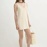 Posse - HARLAN MINI DRESS - CREAM