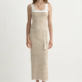 Posse - ARI DRESS - TAN STRIPE