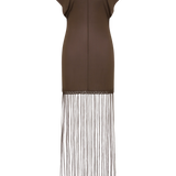 Faithfull - Brita Fringe Dress Chocolate Brown - Final Sale