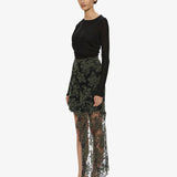 Christopher Esber - Verve Twisted Tee Lace Long Sleeve Dress