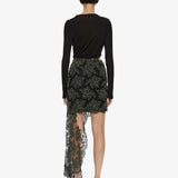 Christopher Esber - Verve Twisted Tee Lace Long Sleeve Dress