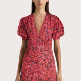 Faithfull - Bellavista Midi Dress Meander Micro Red