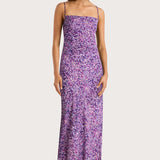 Faithfull - Rosas Midi Dress Meander Micro Purple