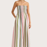 Faithfull - Jamie Midi Dress Meleu Stripe Multi