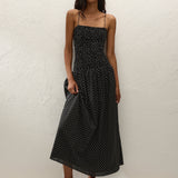 Faithfull - Mira Maxi Dress Lola Polka Dot Black Off White
