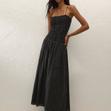 Faithfull - Mira Maxi Dress Lola Polka Dot Black Off White