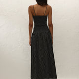 Faithfull - Mira Maxi Dress Lola Polka Dot Black Off White