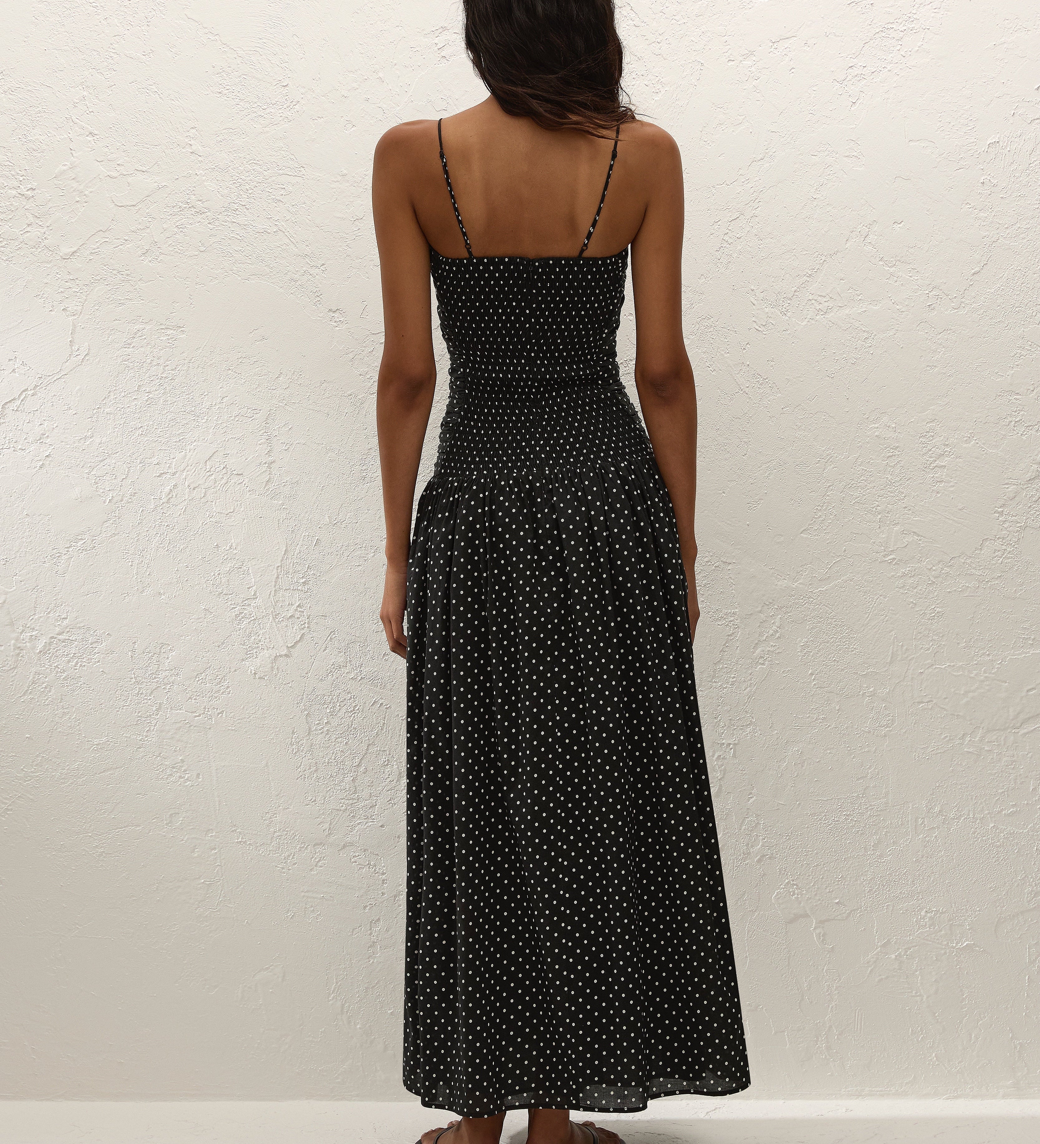 Faithfull - Mira Maxi Dress Lola Polka Dot Black Off White