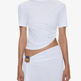 Christopher Esber - Bezel Quartz Ruched Tee
