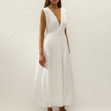 Faithfull - Dalila Midi Dress Fernanda Lace Antique White