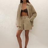 Faithfull - Clemente Short Carmen Stripe Sand Cedar
