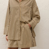Faithfull - Clemente Shirt Carmen Stripe Sand Cedar