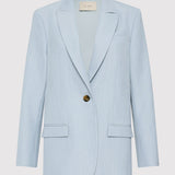 St. Agni - Single Button Tailored Blazer - Stone Blue