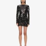 Christopher Esber - Opaline Sequin Long Sleeve Mini Dress