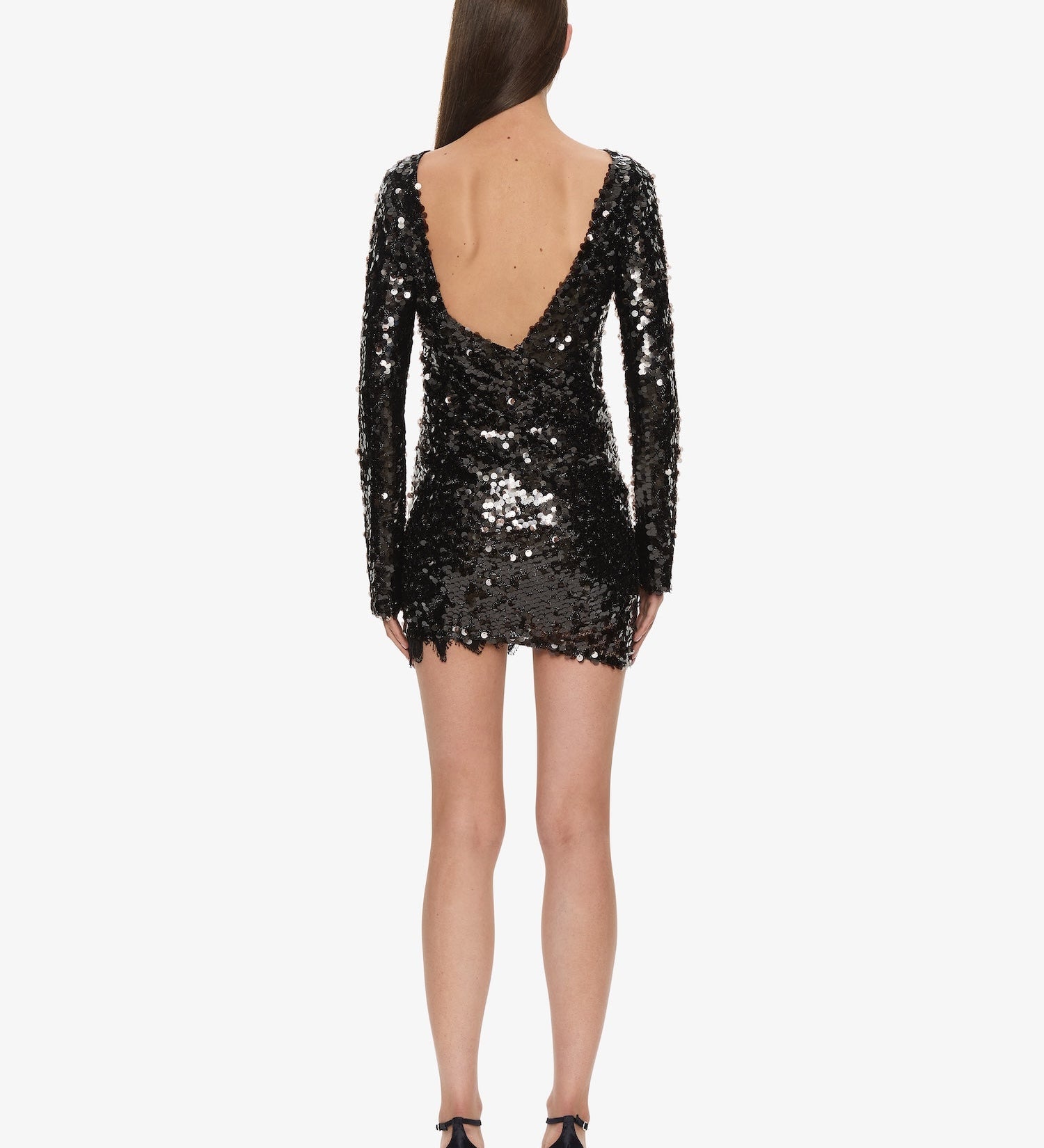 Christopher Esber - Opaline Sequin Long Sleeve Mini Dress