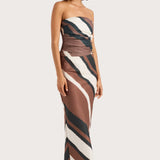 Faithfull - Setubal Top Futura Stripe Chocolate - Final Sale