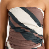 Faithfull - Setubal Top Futura Stripe Chocolate - Final Sale
