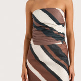 Faithfull - Setubal Top Futura Stripe Chocolate - Final Sale