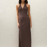 Faithfull - Rosa Maxi Dress Polkadot Chocolate Plum